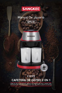 Manual de uso Sangkee K10193 Máquina de café