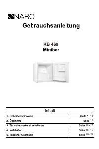 Bedienungsanleitung NABO KB 469 Kühlschrank