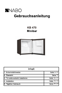 Bedienungsanleitung NABO KB 470 Kühlschrank
