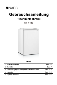 Bedienungsanleitung NABO KT 1459 Kühlschrank