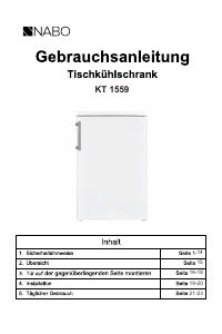Bedienungsanleitung NABO KT 1559 Kühlschrank