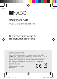 Bedienungsanleitung NABO Sound Clear Kopfhörer