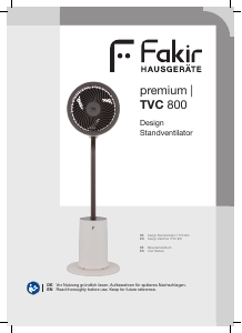 Bruksanvisning Fakir TVC 800 Premium Fläkt