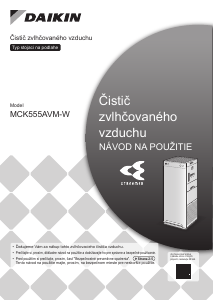 Návod Daikin MCK555AVM-W Čistička vzduchu