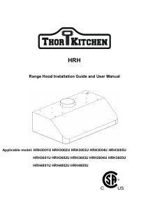 Manual Thor HRH3001U Cooker Hood