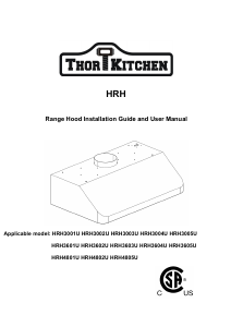 Handleiding Thor HRH3601U Afzuigkap