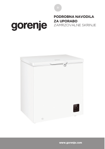 Priročnik Gorenje FH20E6W5 Zamrzovalnik