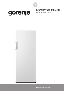Bruksanvisning Gorenje FN4171CW Frys