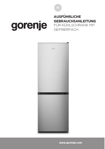 Bedienungsanleitung Gorenje NRK619D2XL4 Kühl-gefrierkombination