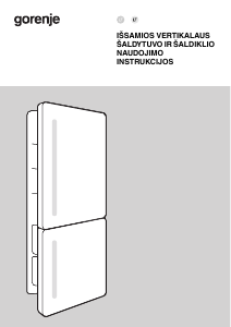 Vadovas Gorenje NRKI517E82WF Šaldytuvas-šaldiklis