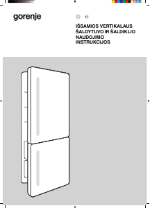 Vadovas Gorenje NRKI519E82WF Šaldytuvas-šaldiklis
