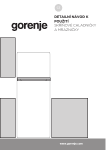Manuál Gorenje RF414DPS4 Lednice s mrazákem