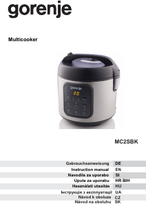 Manuál Gorenje MC2SBK Víceúčelový vařič