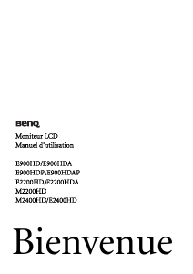 Mode d’emploi BenQ E2200HD Moniteur LCD