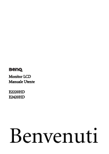 Manuale BenQ E2220HD Monitor LCD