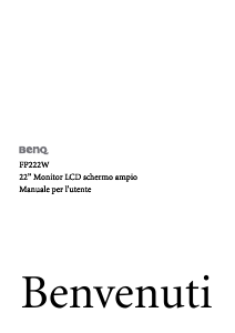 Manuale BenQ FP222W Monitor LCD