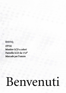 Manuale BenQ FP72E Monitor LCD