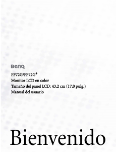 Manual de uso BenQ FP72G+ Monitor de LCD