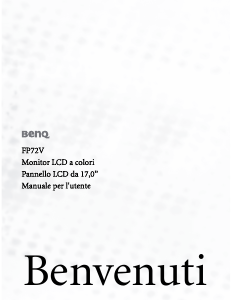Manuale BenQ FP72V Monitor LCD
