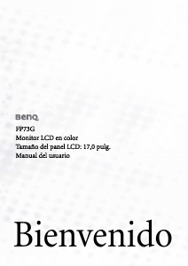 Manual de uso BenQ FP73G Monitor de LCD