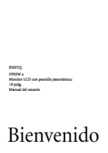 Manual de uso BenQ FP92W a Monitor de LCD