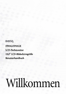 Bedienungsanleitung BenQ FP93GX LCD monitor