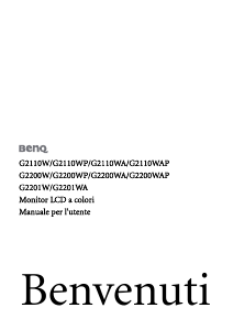 Manuale BenQ G2200W Monitor LCD