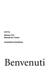 Manuale BenQ G2222HDL Monitor LCD