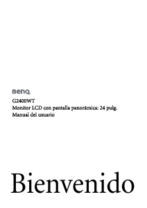 Manual de uso BenQ G2400WT Monitor de LCD