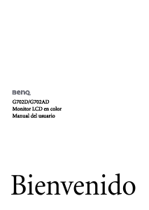 Manual de uso BenQ G702D Monitor de LCD