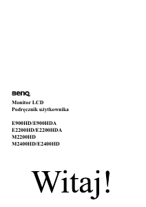 Instrukcja BenQ M2400HD Monitor LCD