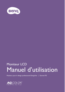 Mode d’emploi BenQ PD2506Q Moniteur LCD