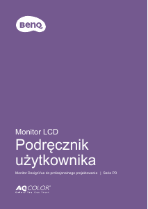 Instrukcja BenQ PD2506Q Monitor LCD