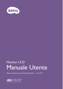 Manuale BenQ SW271 Monitor LCD