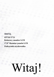 Instrukcja BenQ T721 Monitor LCD