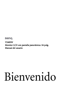 Manual de uso BenQ V2400W Monitor de LCD