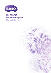 Manuale BenQ ES500 Proiettore