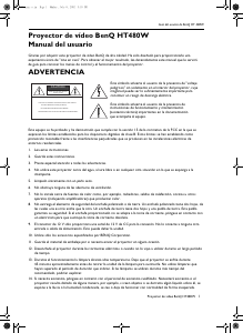 Manual de uso BenQ HT480W Proyector