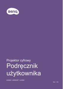 Instrukcja BenQ LW500ST Projektor