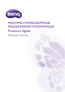Manuale BenQ MS527 Proiettore
