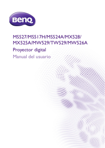 Manual de uso BenQ MS527 Proyector