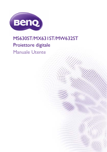Manuale BenQ MS630ST Proiettore