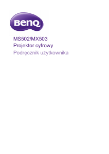 Instrukcja BenQ MX503 Projektor