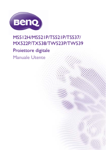 Manuale BenQ MX522P Proiettore