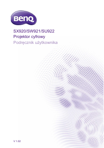 Instrukcja BenQ SU922 Projektor