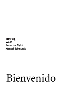 Manual de uso BenQ W600 Proyector