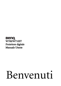 Manuale BenQ W700 Proiettore