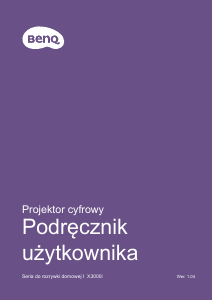 Instrukcja BenQ X3000i Projektor