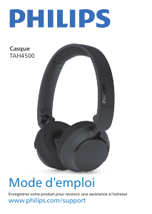 Mode d’emploi Philips TAH4500PK Casque