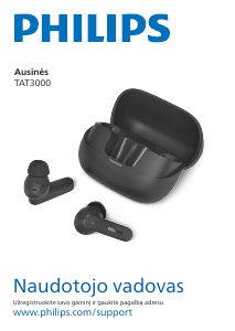 Vadovas Philips TAT3000BK Ausinės